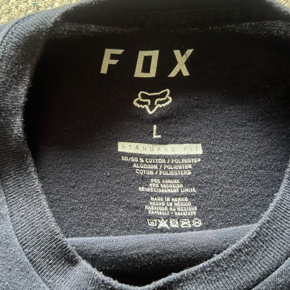 Men’s Fox Racing Tee, Dark Blue, Size L - Picture 2 of 2
